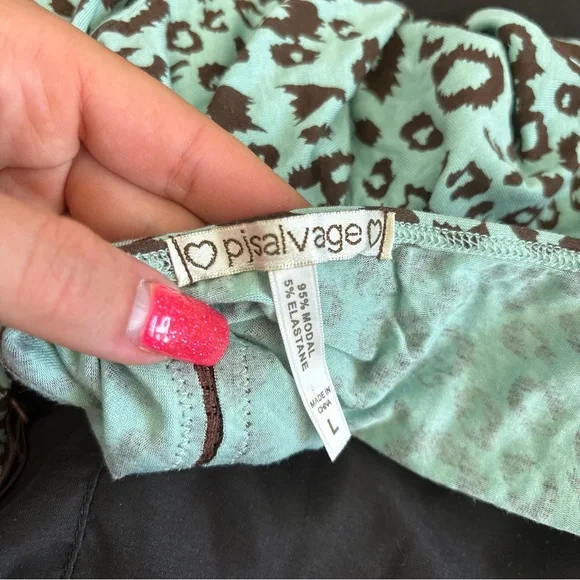 Pjsalvage blue cheetah slip dress - Picture 4 of 4